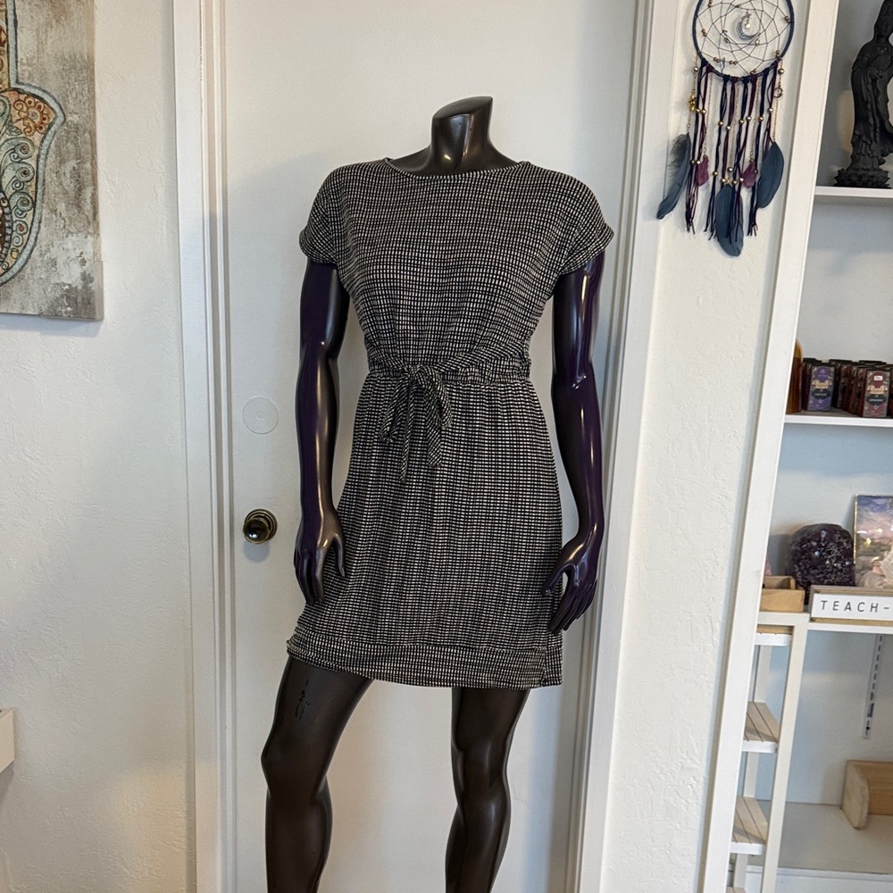 Chic Black and White Mini Dress
